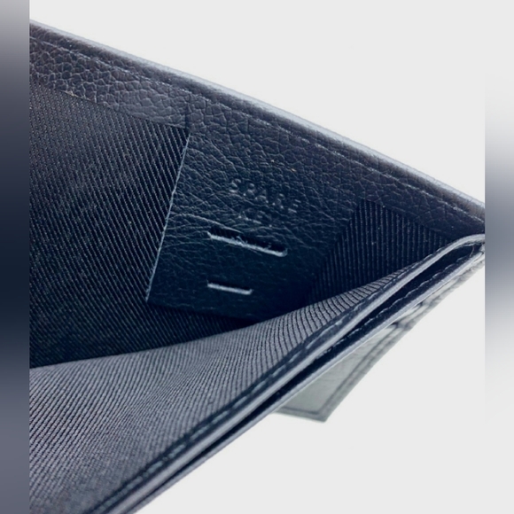 NWT George Men's Genuine American Bison Leather Black Bi-fold Wallet - Picture 6 of 6